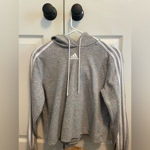 Cropped Grey Adidas Hoodie